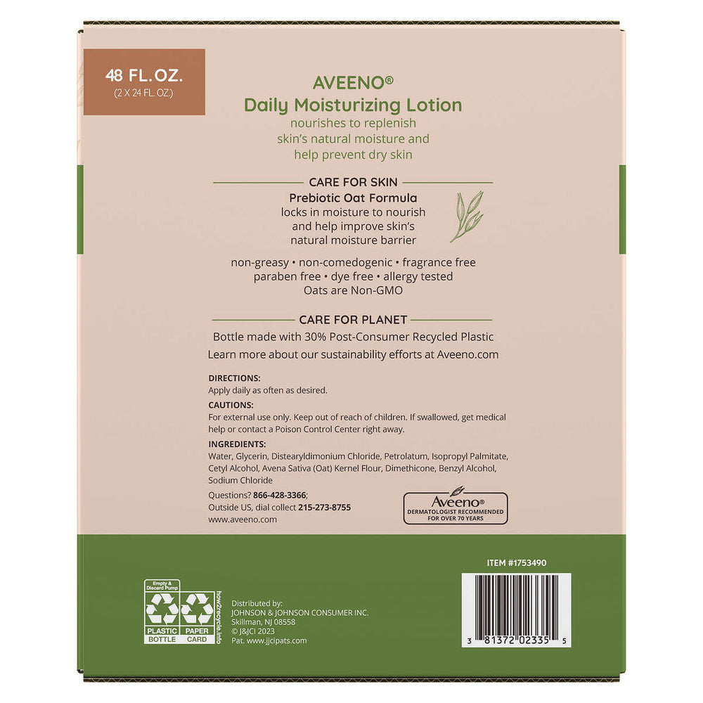 Aveeno Daily Moisture Lotion24 Fluid Ounce (Pack of 2) Image 2