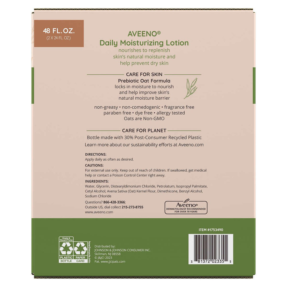 Aveeno Daily Moisture Lotion24 Fluid Ounce (Pack of 2) Image 2