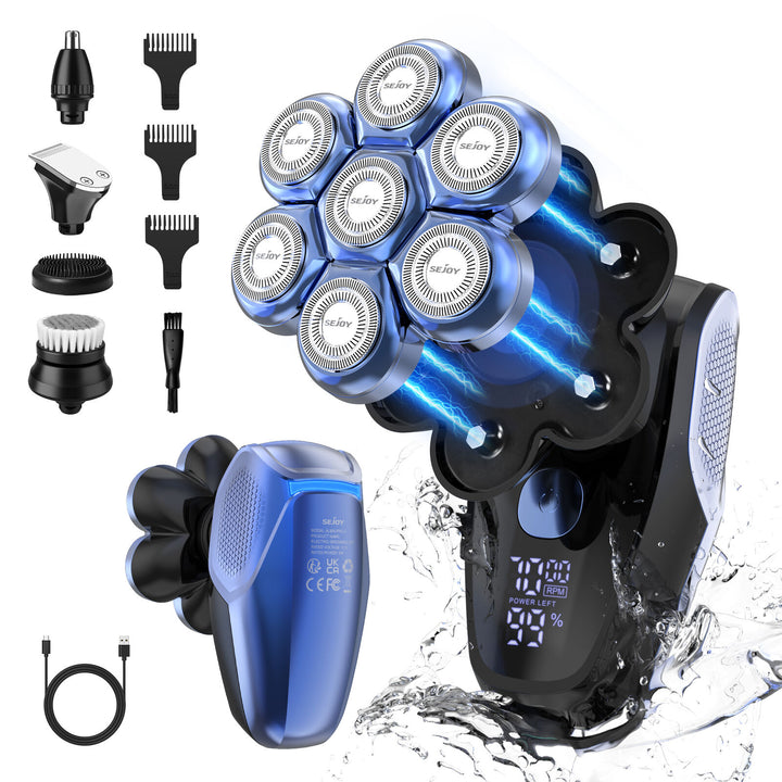 SEJOY 7D 5in1 Shaver Cordless Hair Trimmer Bald Head Razor Electric Men Wet Dry Image 1