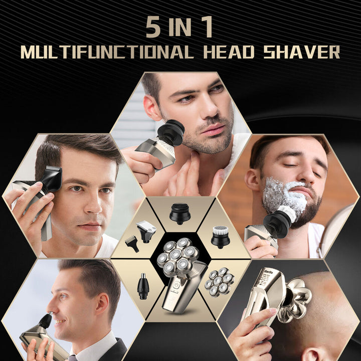 SEJOY 7D 5in1 Shaver Cordless Hair Trimmer Bald Head Razor Electric Men Wet Dry Image 6