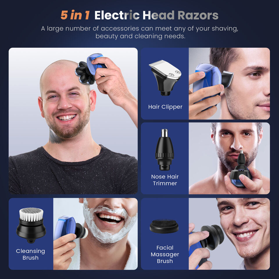 SEJOY 7D 5in1 Shaver Cordless Hair Trimmer Bald Head Razor Electric Men Wet Dry Image 8