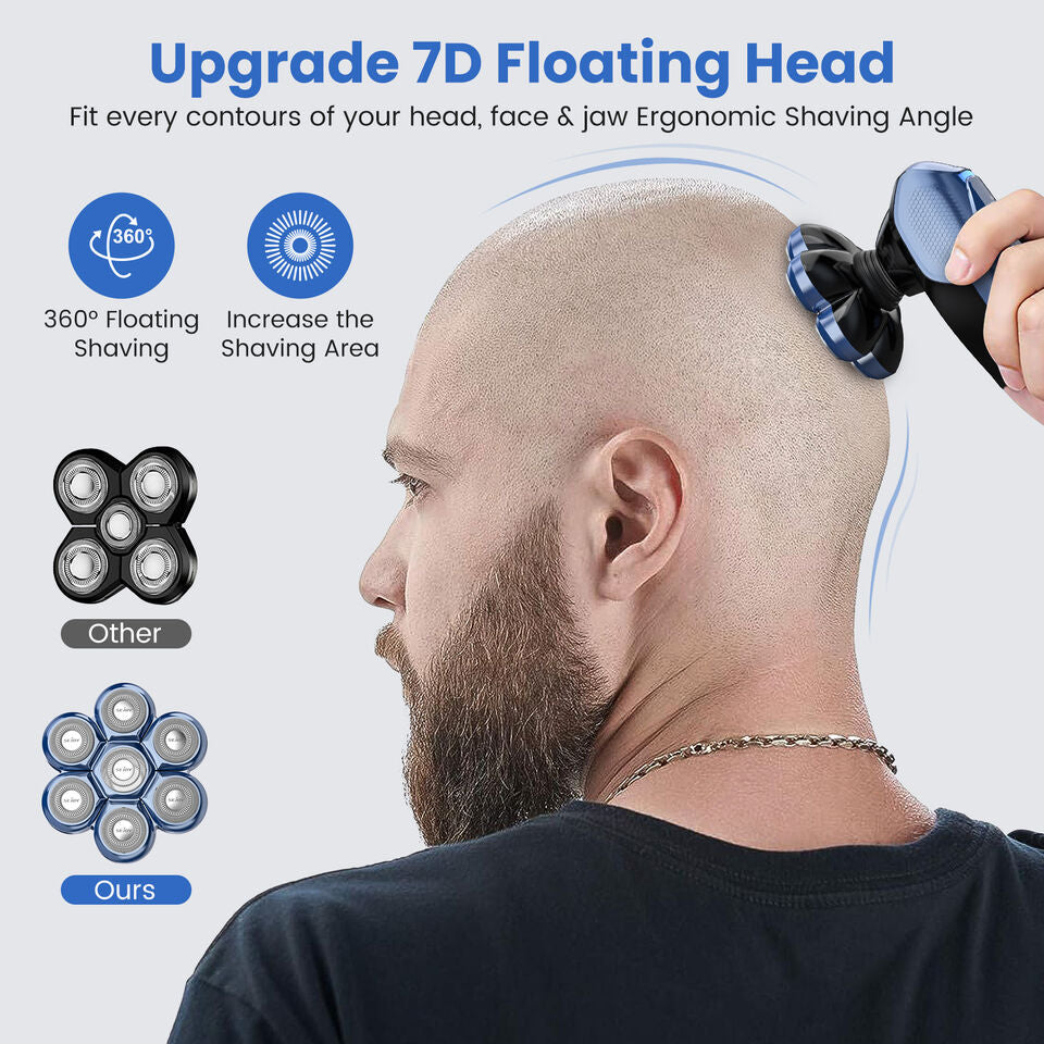 SEJOY 7D 5in1 Shaver Cordless Hair Trimmer Bald Head Razor Electric Men Wet Dry Image 11