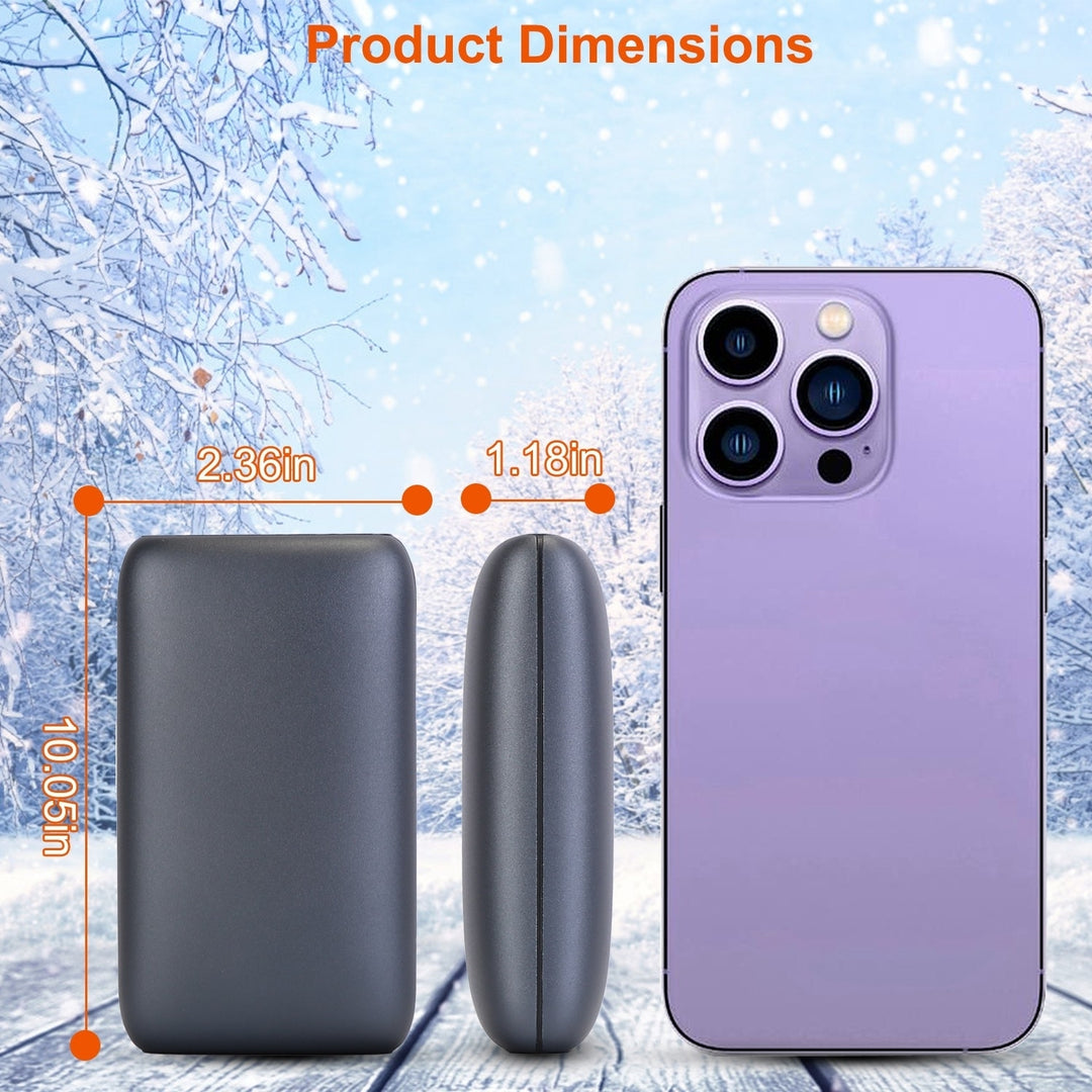 Electric Double Sided Hand Warmer 10000mAh Battery Backup Power Bank Rechargeable Hand Heater with 3 Temperature Image 6