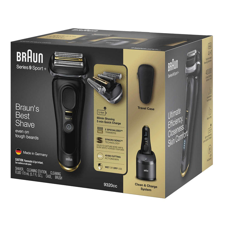 Braun Series 9 Sport + Shaver with Clean and Charge System Image 4