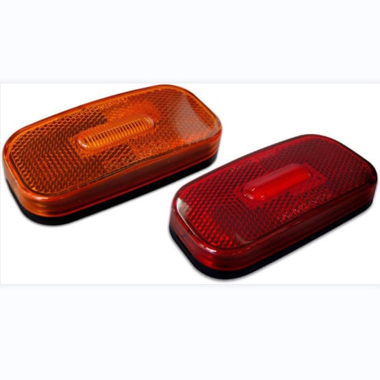 3.9 Inch LED Fender Side Marker Lights 6 Amber 6 Red Waterproof RV Trailer Image 2