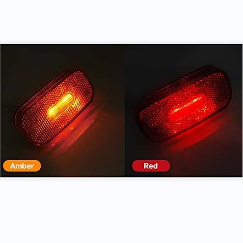 3.9 Inch LED Fender Side Marker Lights 6 Amber 6 Red Waterproof RV Trailer Image 3