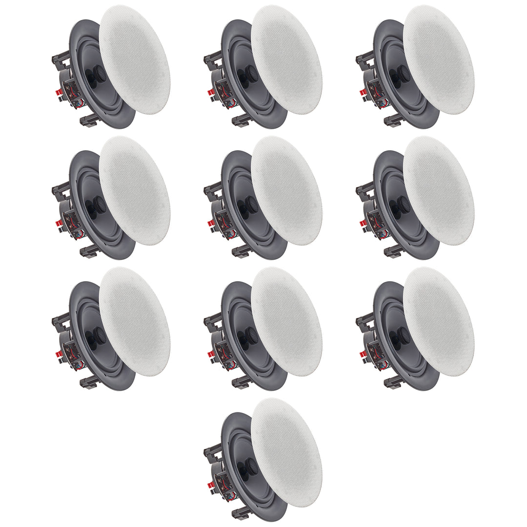 Vaiyer 5.25 Inch 8 Ohm 175W Frameless In-Wall In-Ceiling Speakers Set of 10 Image 1