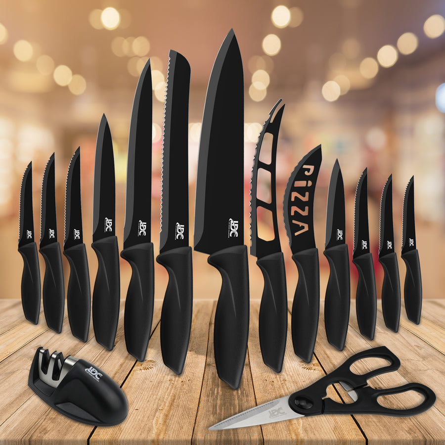 Lux Decor Collection 15-piece Knife Set Stainless Steel Steak And Kitchen Sharp Serrated Kinfe Set Image 1