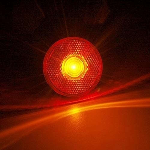 12 LED Round Marker Lights Amber Red 2.5 Inch Waterproof for RV Trailer Truck Image 2