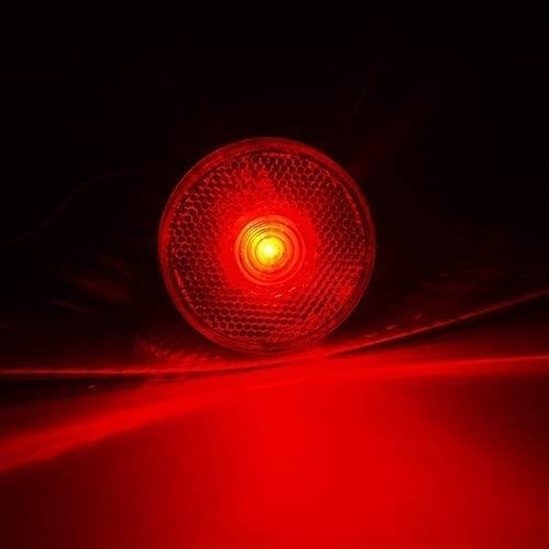 12 LED Round Marker Lights Amber Red 2.5 Inch Waterproof for RV Trailer Truck Image 3