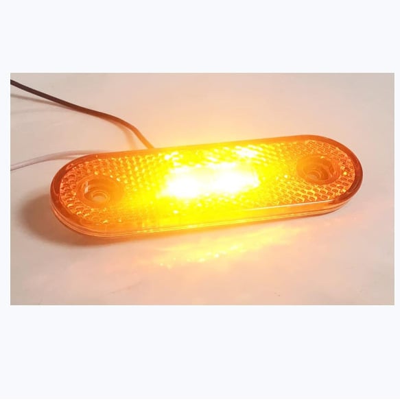 12V LED Oblong Recessed Marker Lights Amber Red Waterproof for Truck RV 12 Pack Image 4