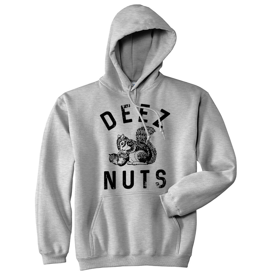 Deez Nuts Unisex Hoodie Funny Squirrel Acorn Adult Nut Joke Hooded Sweatshirt Image 1