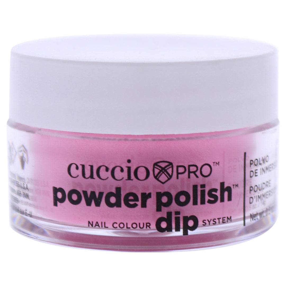 Cuccio Colour Pro Powder Polish Nail Colour Dip System - Bright Pink with Gold Mica Nail Powder 0.5 oz Image 1