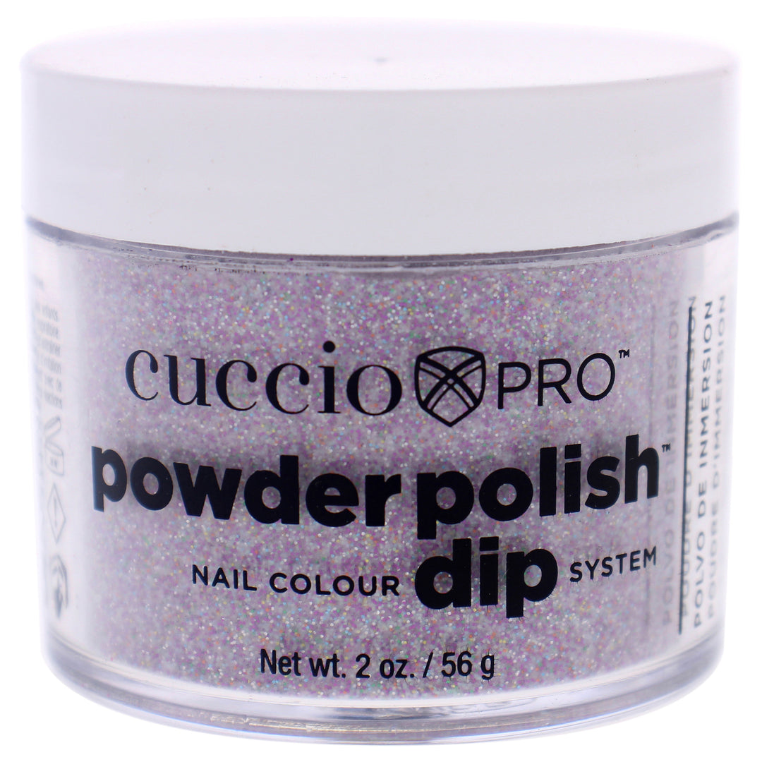 Cuccio Colour Pro Powder Polish Nail Colour Dip System - Deep Purple Glitter Nail Powder 1.6 oz Image 1