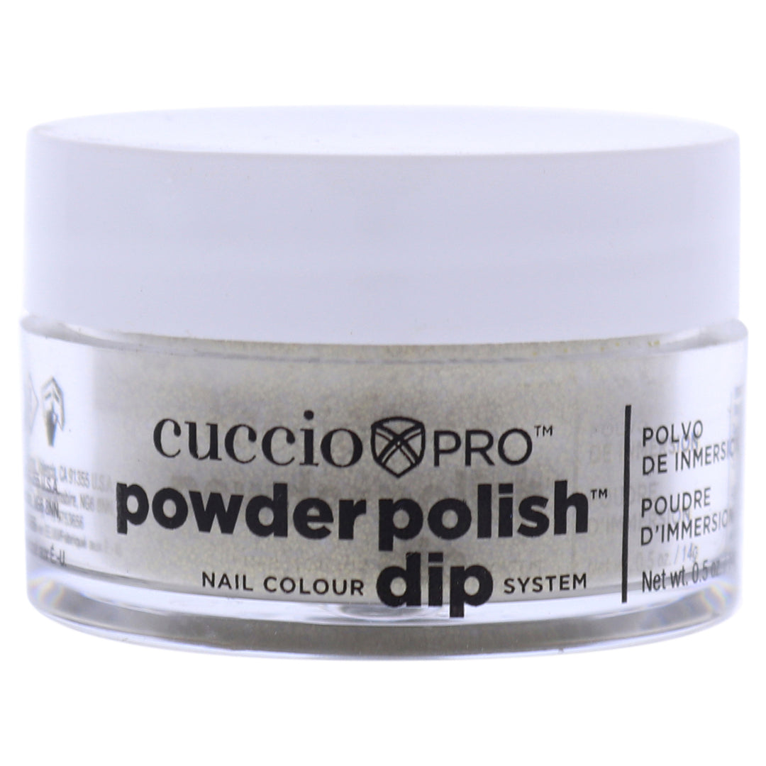 Cuccio Colour Pro Powder Polish Nail Colour Dip System - Rich Gold Glitter Nail Powder 0.5 oz Image 1