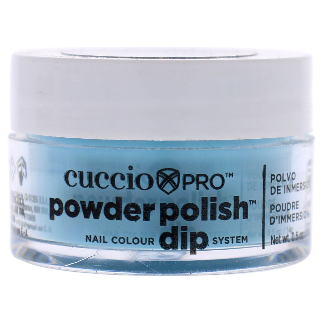 Cuccio Colour Pro Powder Polish Nail Colour Dip System - Caribbean Sky Blue Nail Powder 0.5 oz Image 1