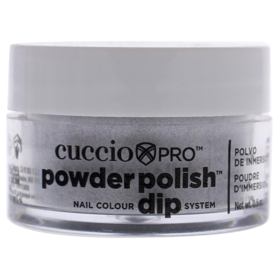 Cuccio Colour Pro Powder Polish Nail Colour Dip System - Silver Glitter Nail Powder 0.5 oz Image 1