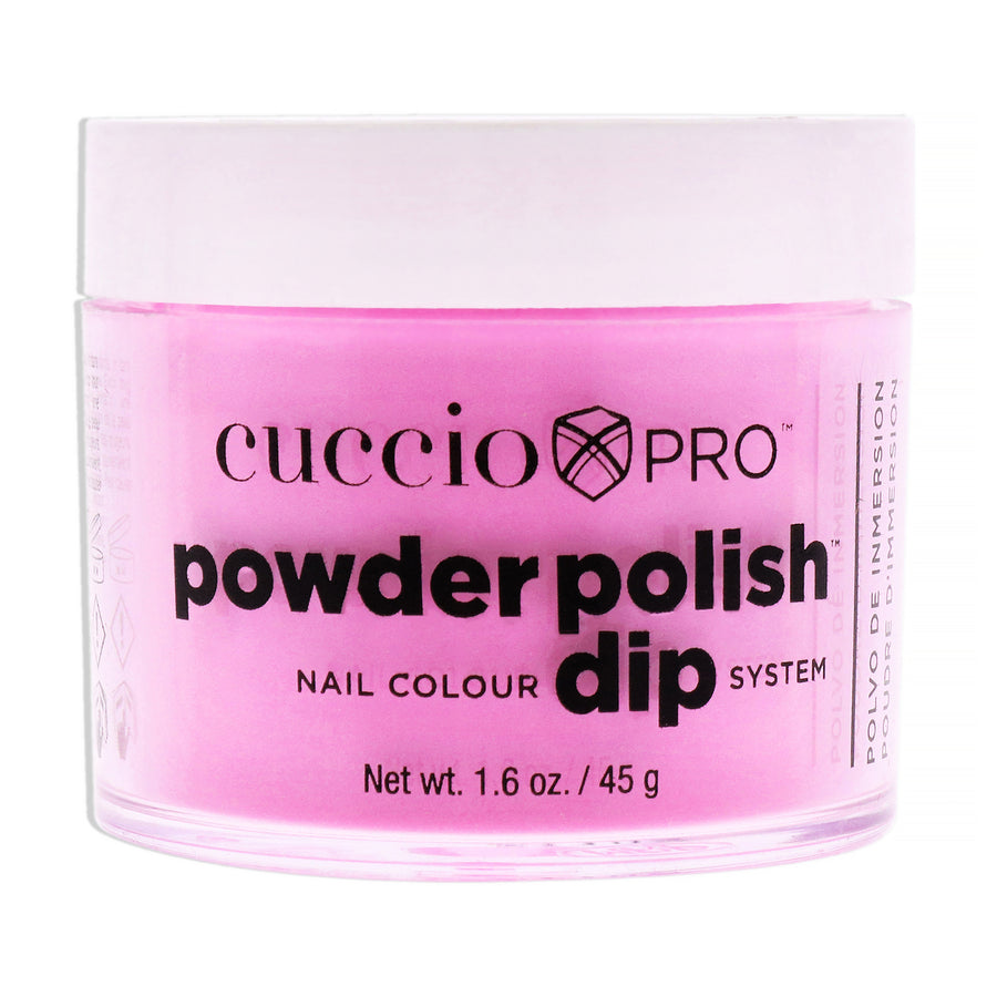 Cuccio Colour Pro Powder Polish Nail Colour Dip System - Neon Pink Nail Powder 1.6 oz Image 1
