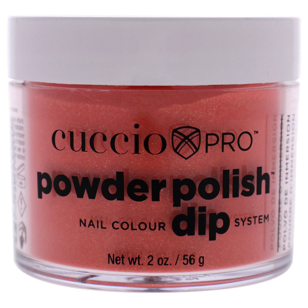 Cuccio Colour Pro Powder Polish Nail Colour Dip System - Orange With Gold Mica Nail Powder 1.6 oz Image 1