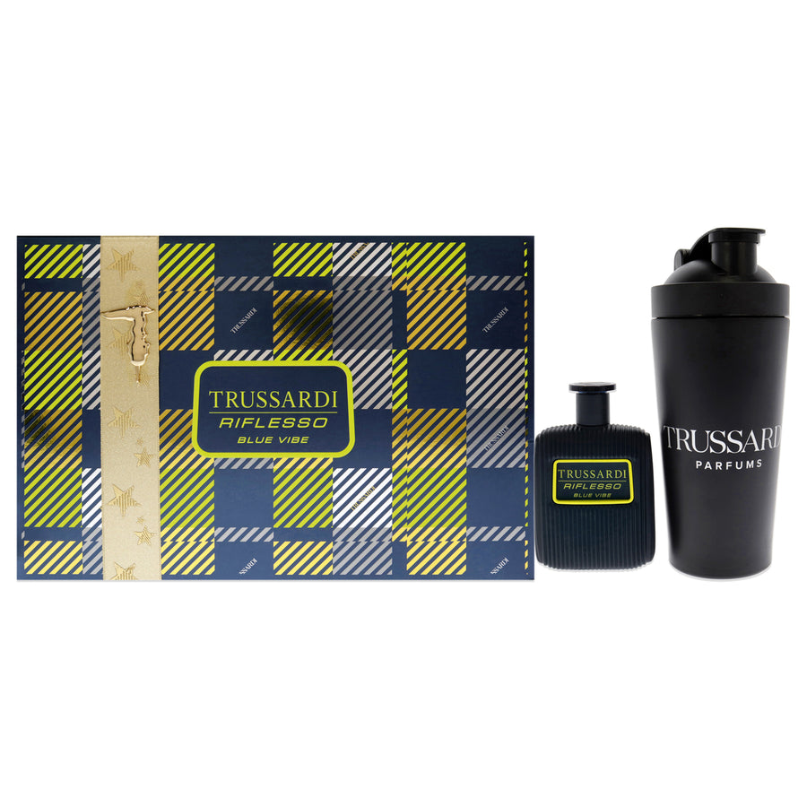 Trussardi Riflesso Blue Vibe 3.4 oz EDT Spray Sport Bottle 2 Pc Gift Set Image 1