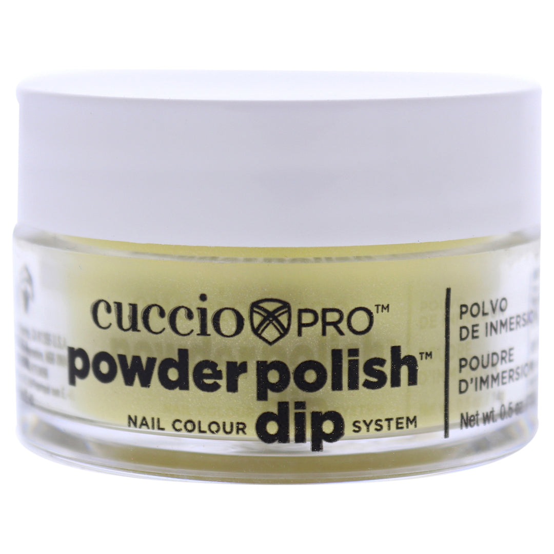 Cuccio Colour Pro Powder Polish Nail Colour Dip System - Sunshine Yellow with Mica Nail Powder 0.5 oz Image 1