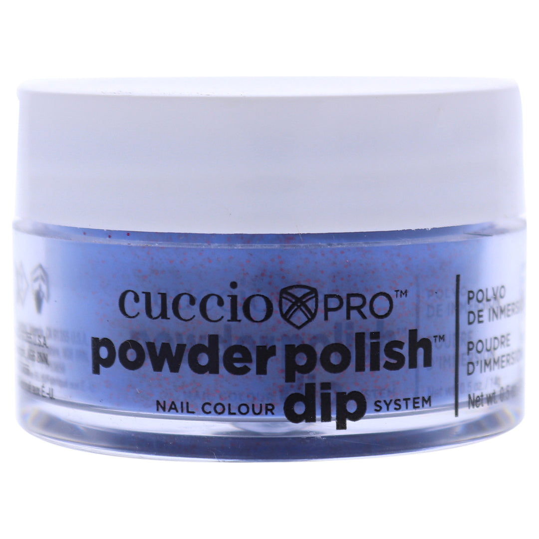 Cuccio Colour Pro Powder Polish Nail Colour Dip System - Purple With Red Glitter Nail Powder 0.5 oz Image 1