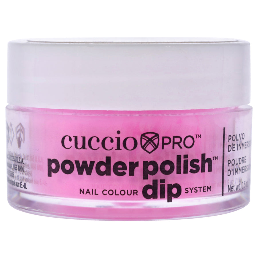 Cuccio Colour Pro Powder Polish Nail Colour Dip System - Bright Neon Pink Nail Powder 0.5 oz Image 1