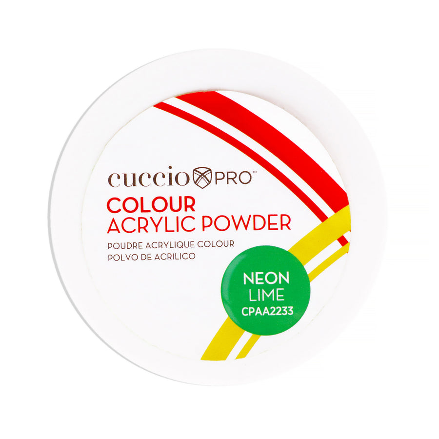 Cuccio PRO Colour Acrylic Powder - Neon Lime 1.6 oz Image 1
