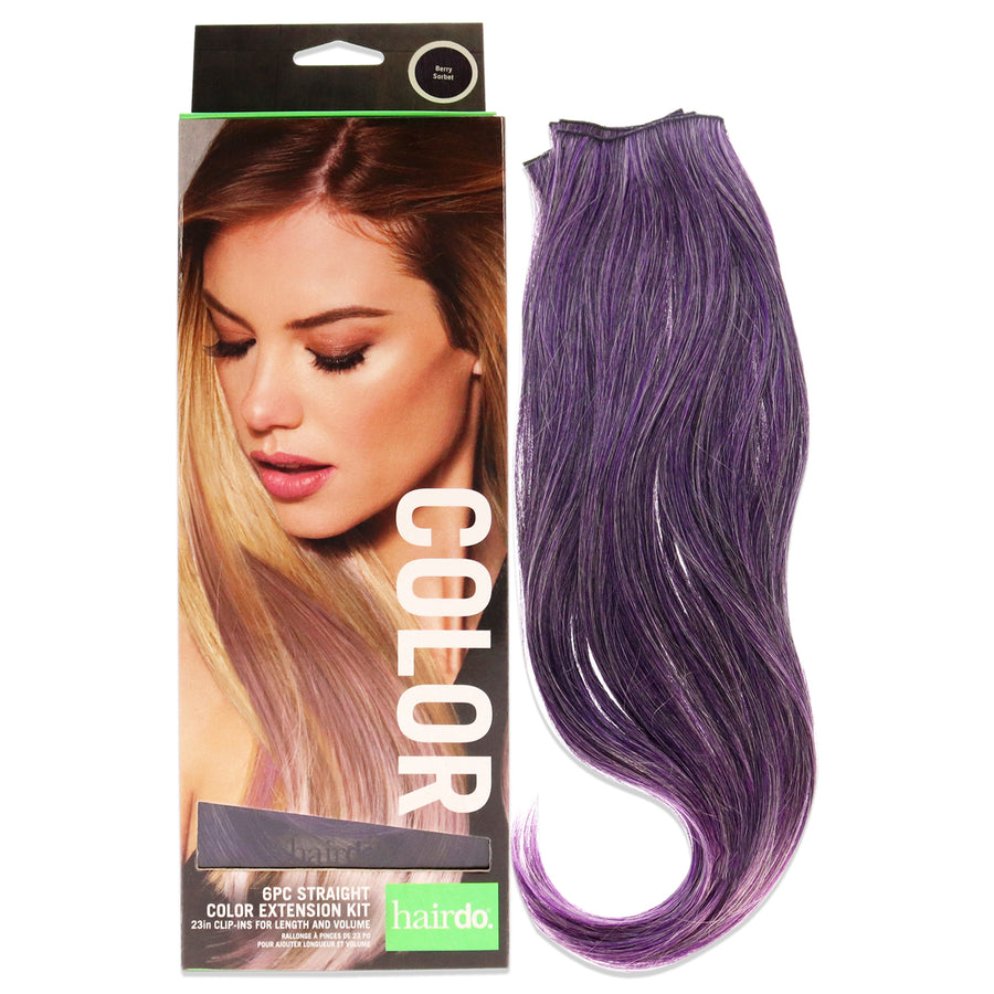 Hairdo Straight Color Extension Kit - Berry Sorbet Hair Extension 6 x 23 Inch Image 1