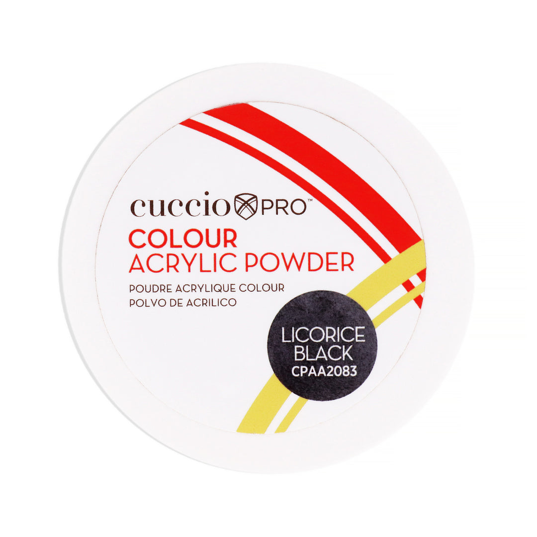 Cuccio PRO Colour Acrylic Powder - Licorice Black 1.6 oz Image 1