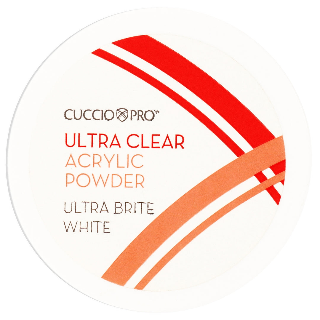 Cuccio Pro Ultra Clear Acrylic Powder - Ultra Brite White 1.6 oz Image 1