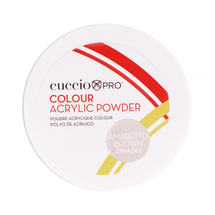Cuccio PRO Colour Acrylic Powder - Amaretto Brown 1.6 oz Image 1