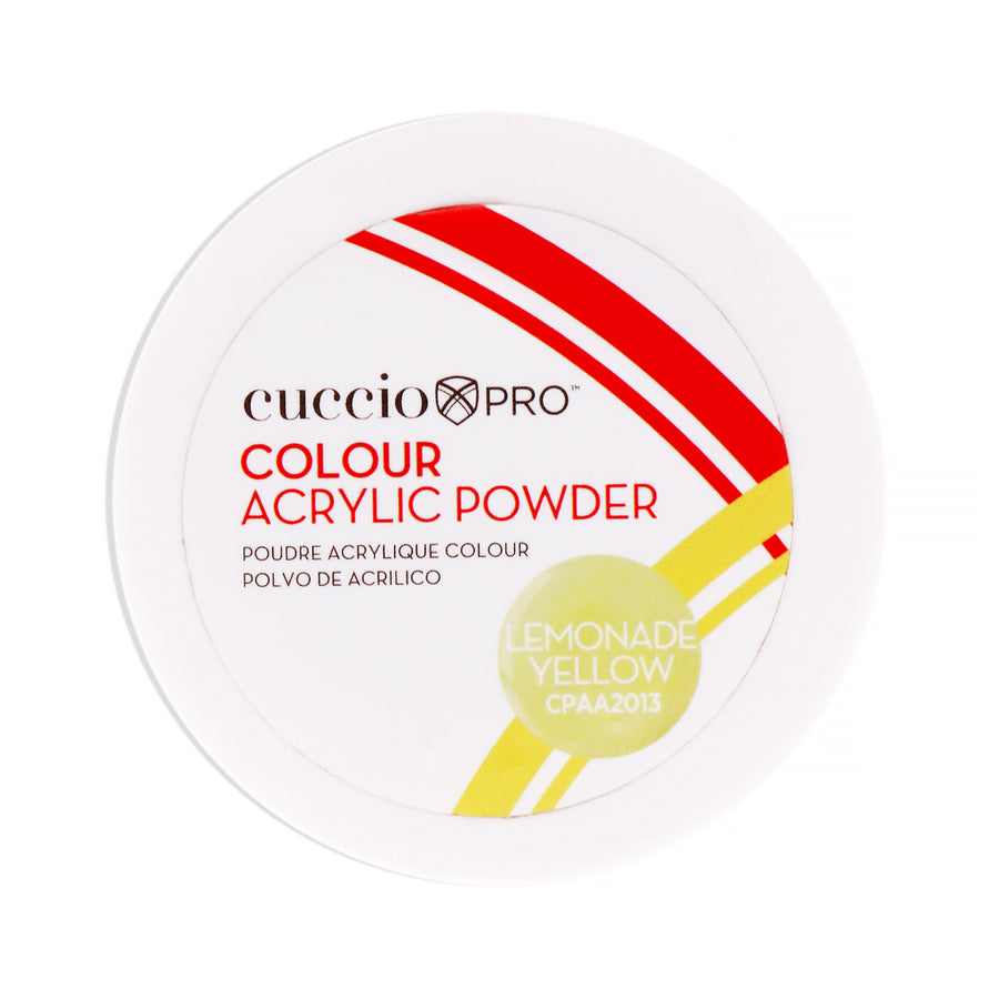 Cuccio PRO Colour Acrylic Powder - Lemonade Yellow 1.6 oz Image 1