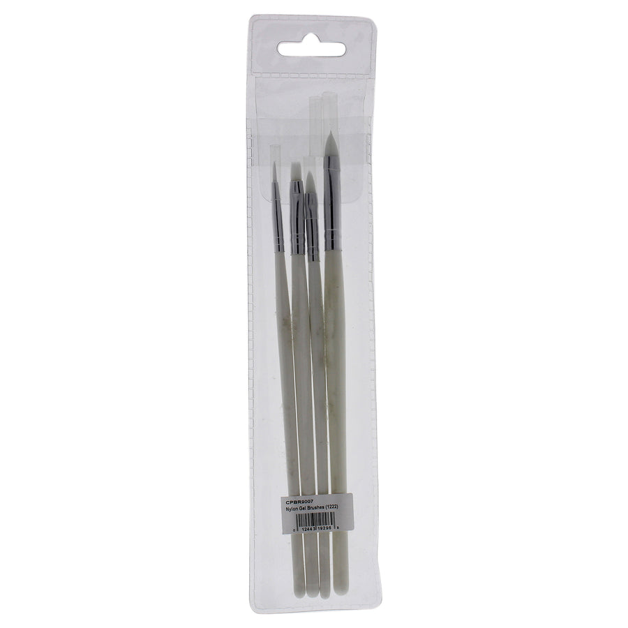 Cuccio Pro Nylon Nail Gel Brush Set - 1222 4 Round Nail Brush, 4 Flat Nail Brush, 6 Round Nail Brush, 1 Design Nail Image 1