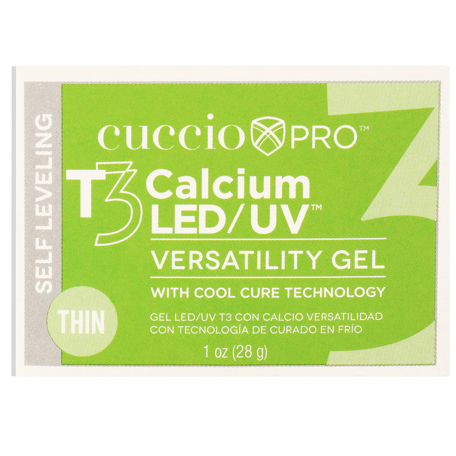 Cuccio Pro T3 Calcium Versatility Gel - Self Leveling Clear Nail Gel 1 oz Image 1