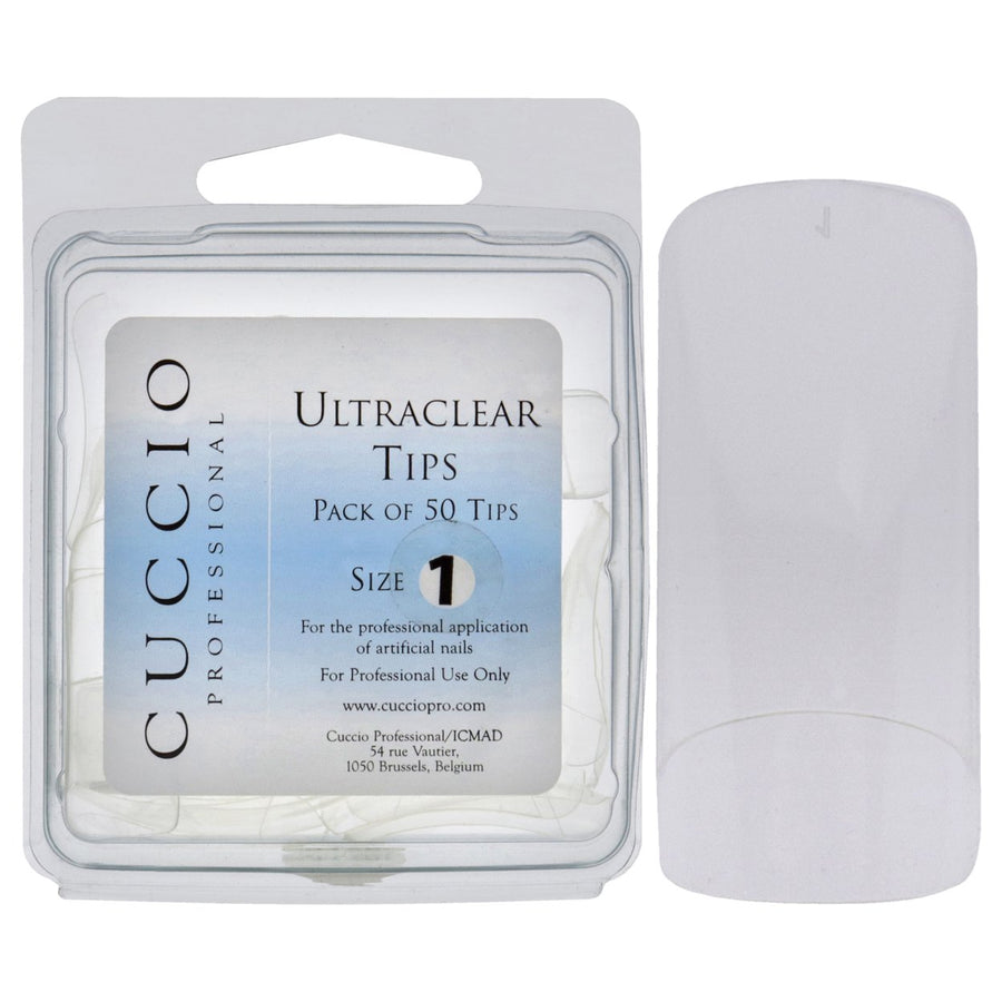 Cuccio Pro Ultraclear Tips - 1 Acrylic Nails 50 Pc Image 1