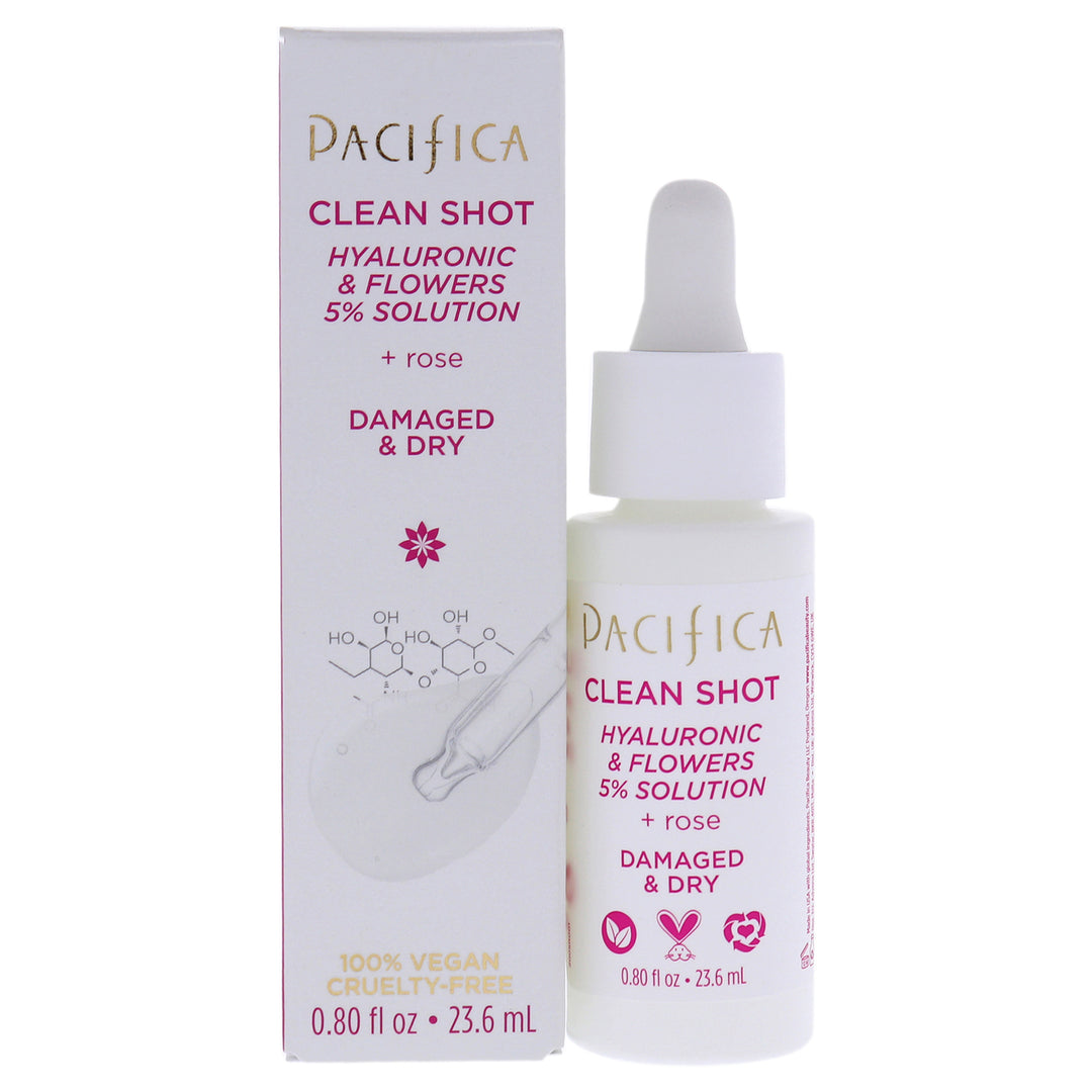 Pacifica Clean Shot Hyaluronic and Flowers 5 Percent Solution Serum 0.8 oz Image 1