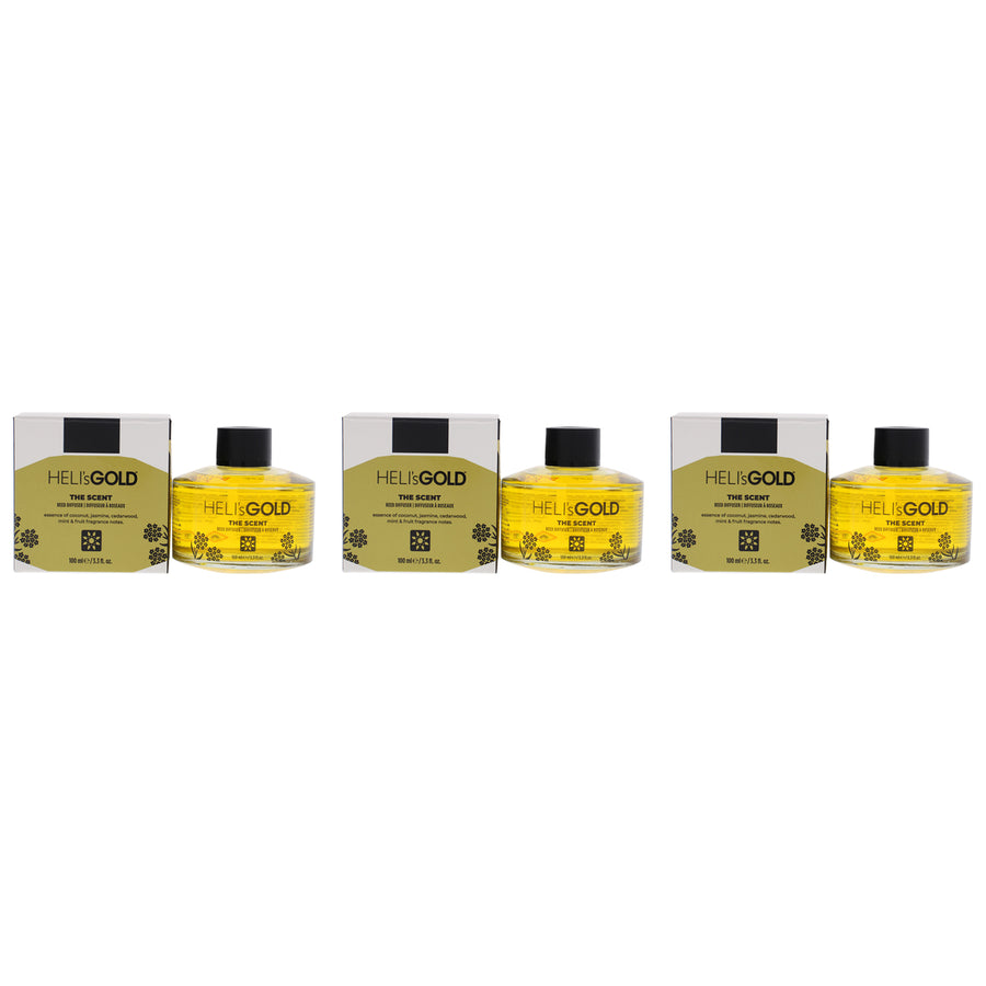 Helis Gold The Scent Reed Difuser Set - Pack of 3 3.3oz Diffuser7Pc Fiber Stick 2 Pc Image 1