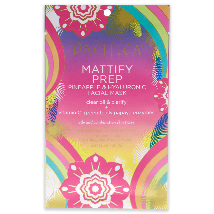 Pacifica Mattify Prep Pineapple and Hyaluronic Facial Mask 1 Pc Image 1