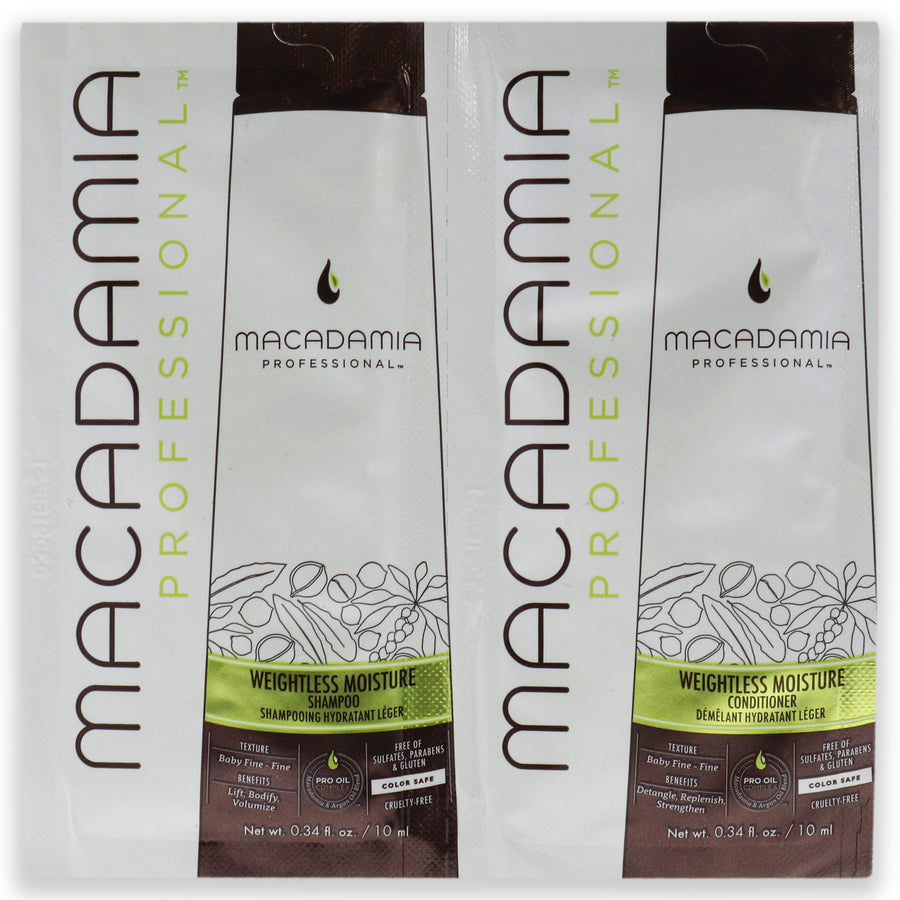 Macadamia Oil Professional Weightless Moisture Set Shampoo and Conditioner 2 x 0.34 oz Image 1