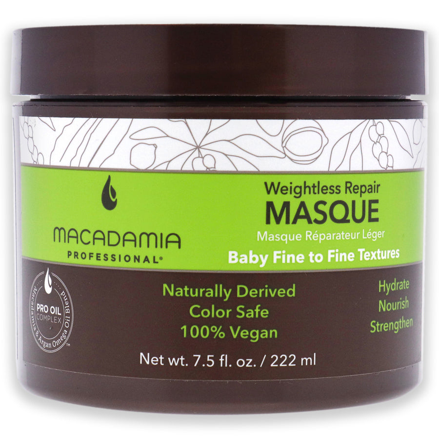 Macadamia Oil Unisex HAIRCARE Weightless Repair Masque 7.5 oz Image 1