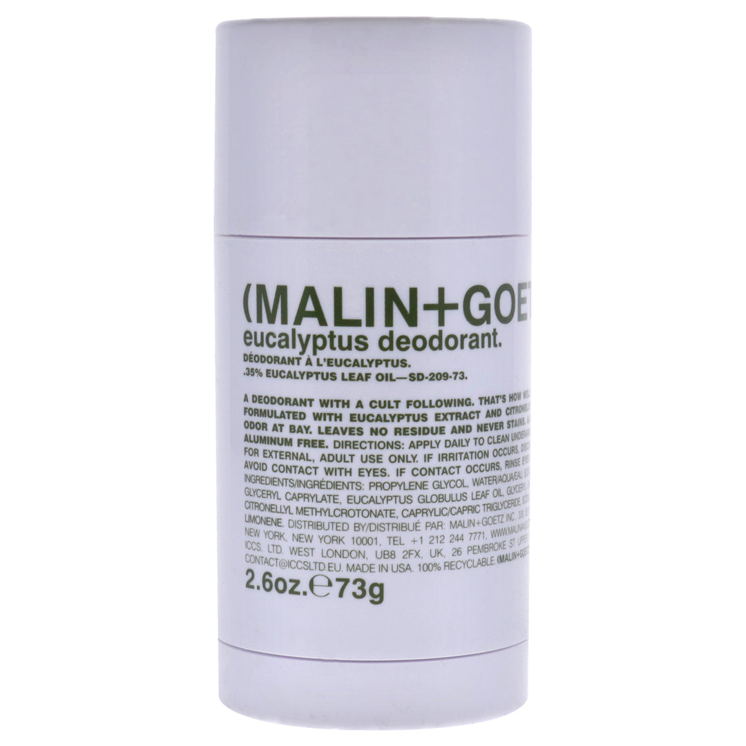 Malin + Goetz Unisex BATHBODY Eucalyptus Deodorant Stick 2.6 oz Image 1