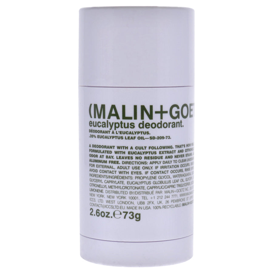 Malin + Goetz Unisex BATHBODY Eucalyptus Deodorant Stick 2.6 oz Image 1