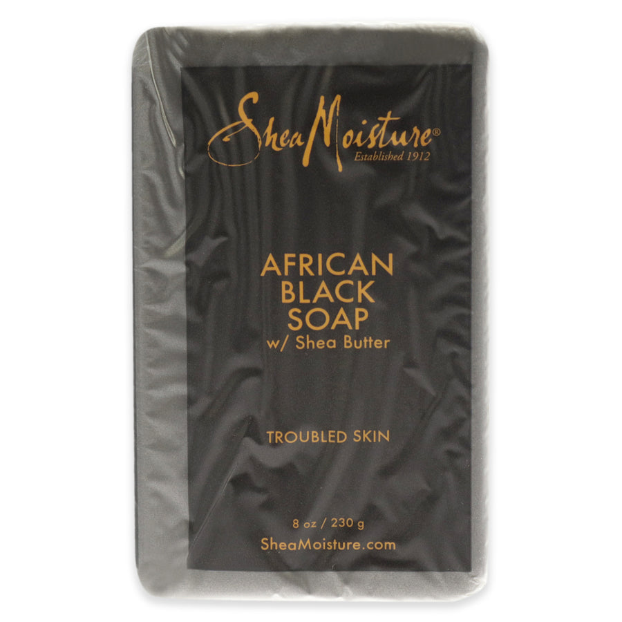 Shea Moisture African Black Soap Troubled Skin Bar Soap 8 oz Image 1