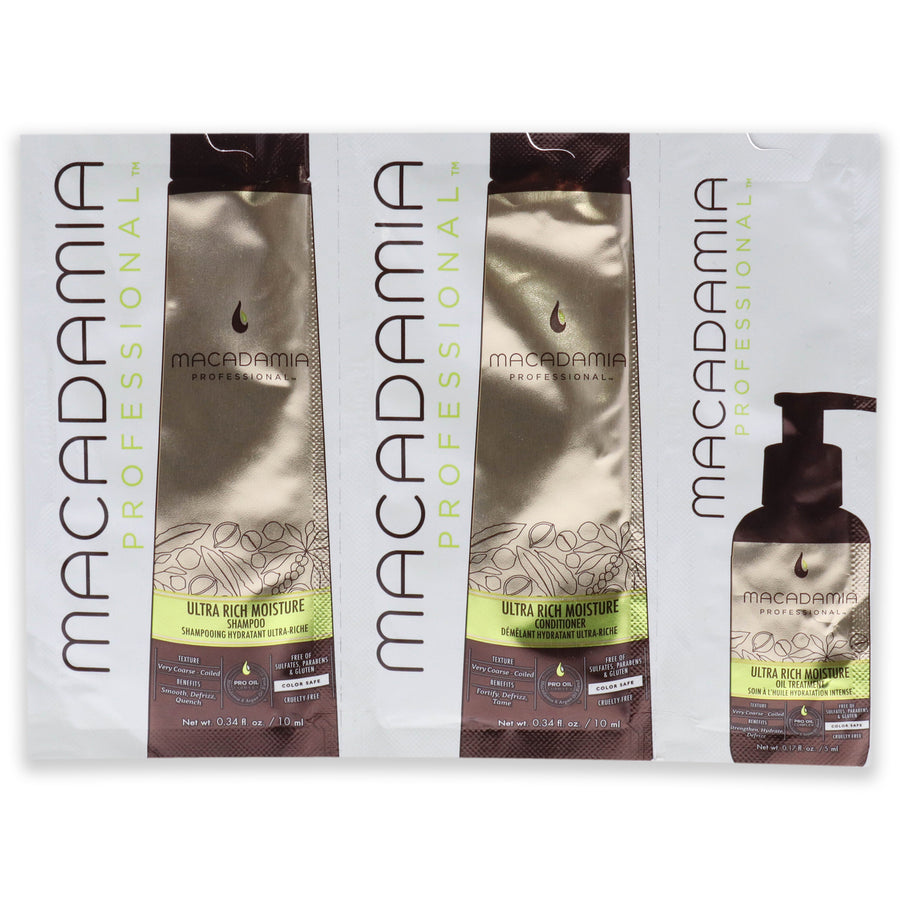 Macadamia Oil Professional Ultra Rich Moisture Set 0.34oz Shampoo0.34oz Conditioner0.17oz Oil Treatment 3 Pc Kit Image 1