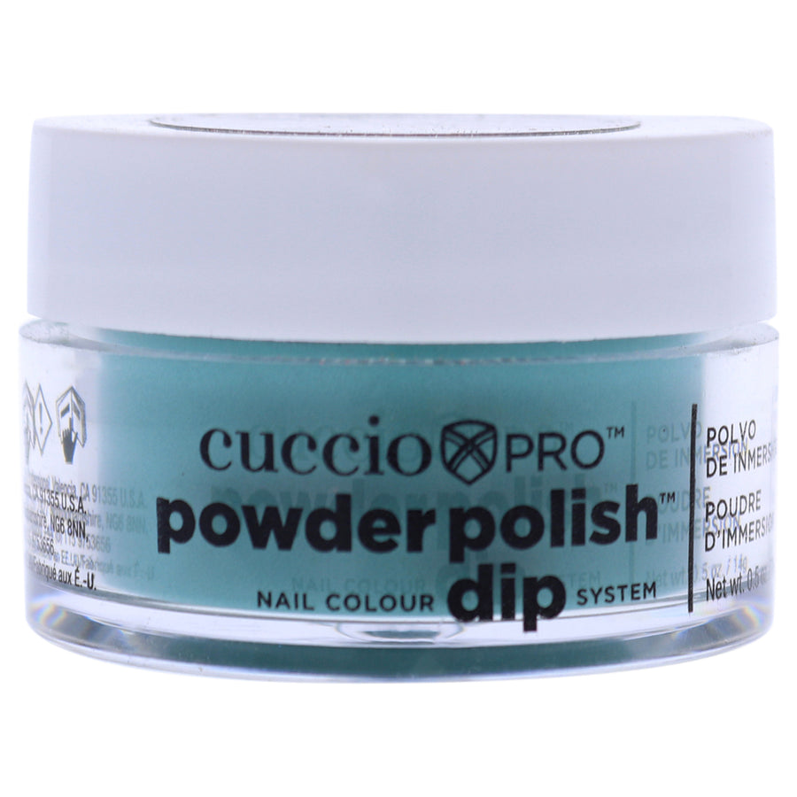 Cuccio Colour Pro Powder Polish Nail Colour Dip System - Jade Green Nail Powder 0.5 oz Image 1