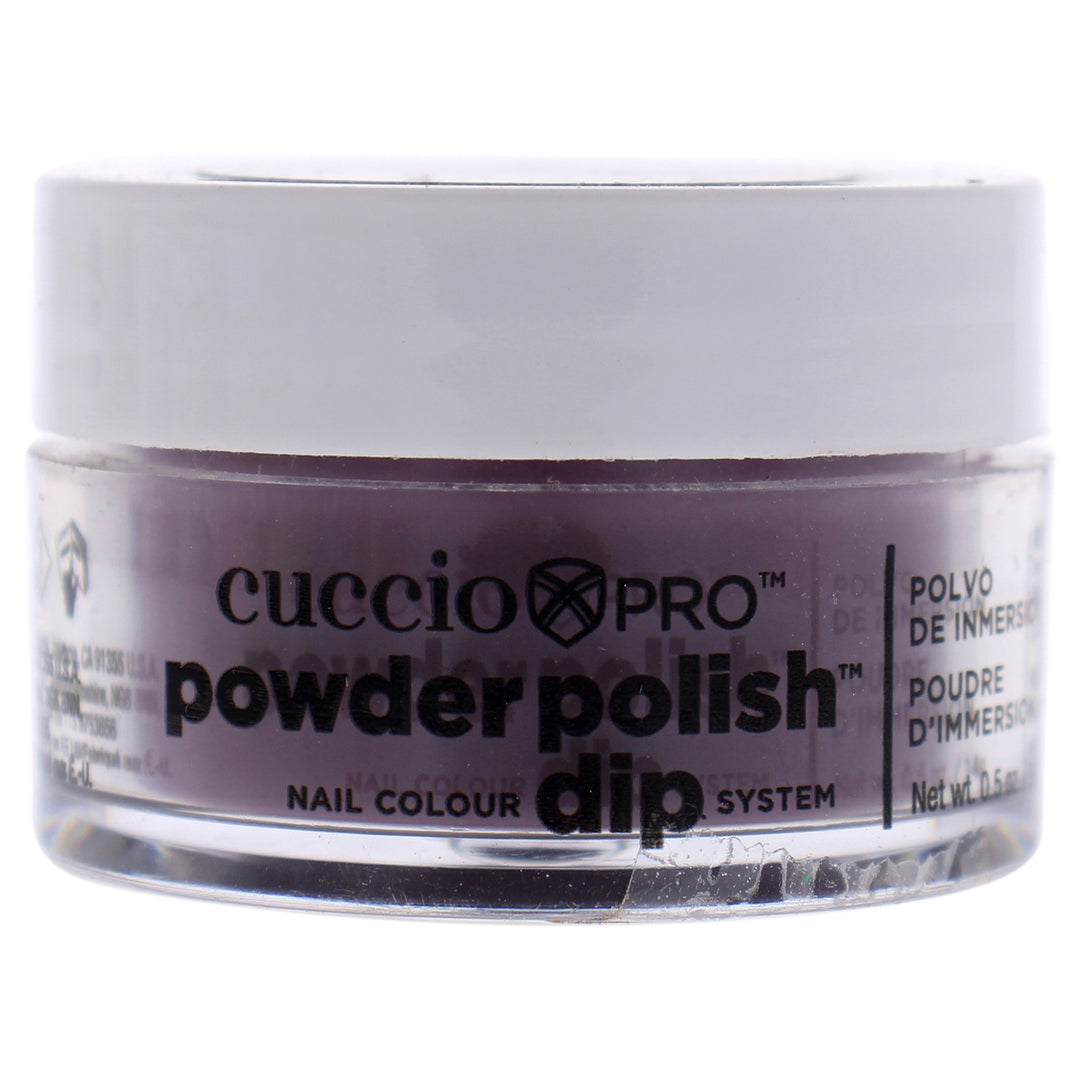 Cuccio Colour Pro Powder Polish Nail Colour Dip System - Plum with Black Undertones Nail Powder 0.5 oz Image 1