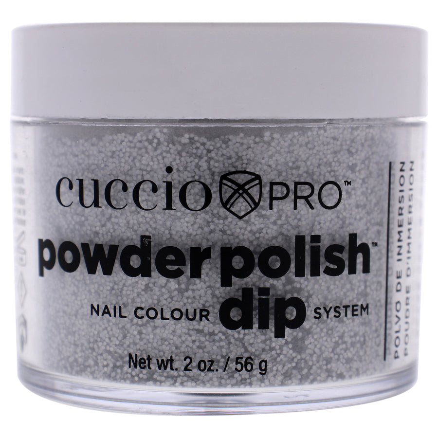 Cuccio Colour Pro Powder Polish Nail Colour Dip System - Deep Silver Glitter Nail Powder 1.6 oz Image 1