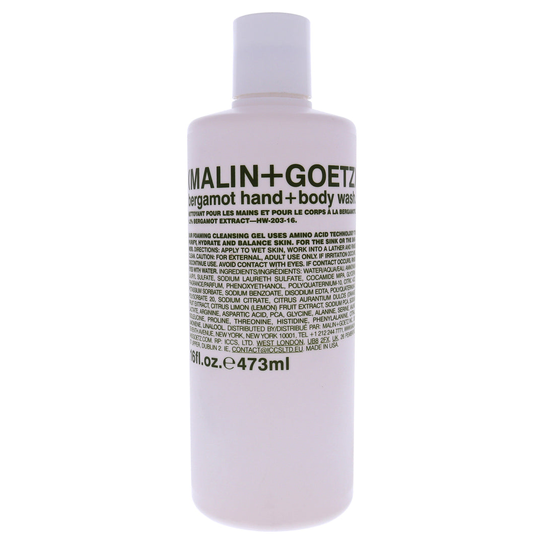 Malin + Goetz Unisex BATHBODY Bergamot Hand and Body Wash 16 oz Image 1