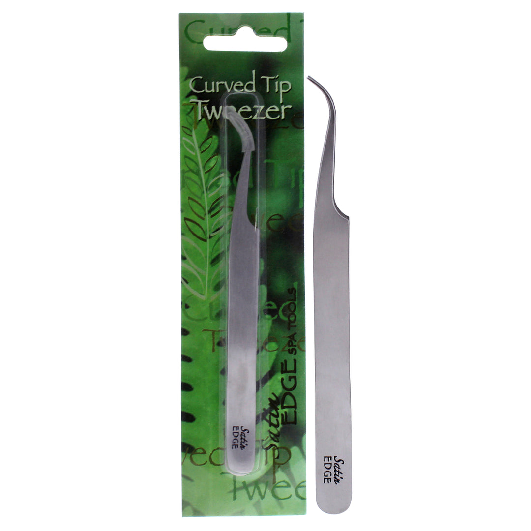 Satin Edge Curved Tip Tweezers 1 Pc Image 1